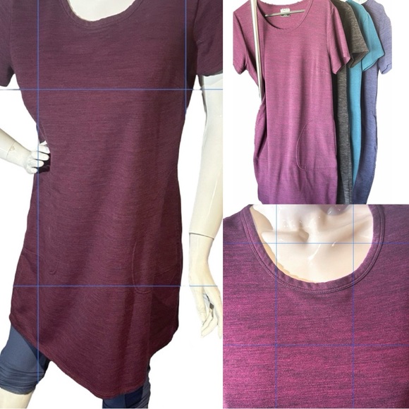 Bundle of 4 Comfy Short Sleeve Boxy Tunics in 4 Colors Pockets Size L - Picture 1 of 1